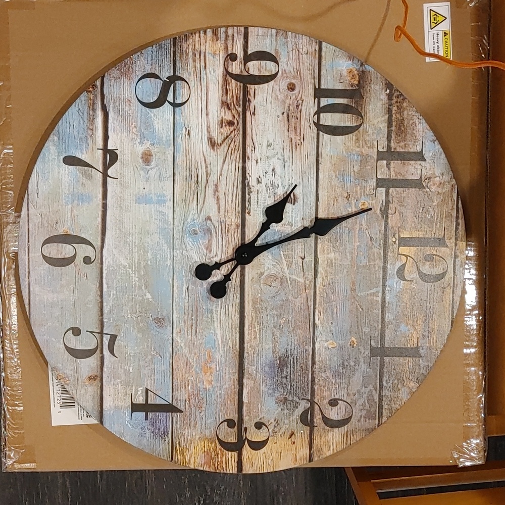 24" Round Rustic Wall Clock